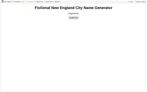 new england city name generator.